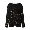 thumbnail image 4 of Youmylove Tshirts Women T-Shirts Winter Fall Long Sleeve Leisure Stylish Tunic Elegant Tops Casual Twist Front T-Shirt Crew Neck T Shirts, 4 of 4