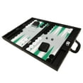thumbnail image 3 of 19-inch Premium Backgammon Set - Large Size - Black Board, White and Green Points, 3 of 5