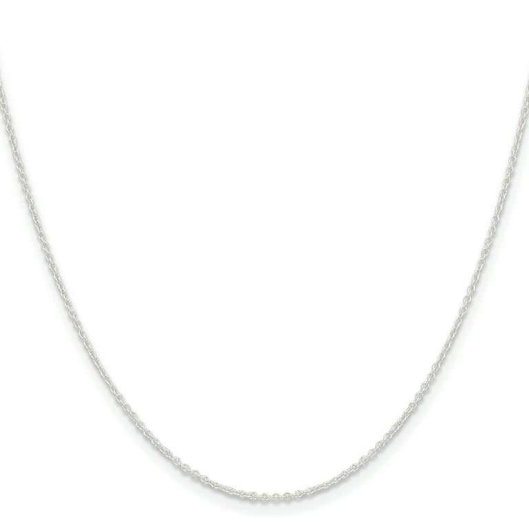 22 Inch Thin Chain Necklace in Sterling Silver