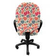 thumbnail image 3 of Love Office Chair Slipcover, Rhythmic Colorful Abstract Hearts Pattern on Muted Tones Backdrop, Protective Stretch Decorative Fabric Cover, Standard Size, Champagne Coral, by Ambesonne, 3 of 5
