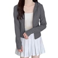 thumbnail image 3 of CAIXIA Sun Hoodie Women Crop Summer Long Sleeve Hooded Shirts Sun Protection Jackets for Women Lightweight Shirts for Hiking Outdoor, 3 of 5