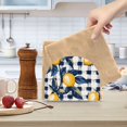 thumbnail image 2 of Yayeee Napkin Holder for Table Kitchen Paper Tissue Organization, Beige Plaid Lemon, 2 of 8