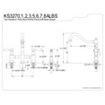 thumbnail image 5 of Kingston Brass KS3276ALBS Kitchen Faucet with Side Sprayer, Polished Nickel, 5 of 5