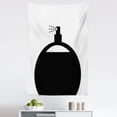 thumbnail image 1 of Perfume Tapestry, Cosmetic Products Bottle Spraying Aromatic Scent Monochrome Style Print, Fabric Wall Hanging Decor for Bedroom Living Room Dorm, 5 Sizes, White Charcoal Grey, by Ambesonne, 1 of 1