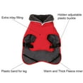 thumbnail image 5 of ClawsPurrfect Winter Fleece Dogs Jacket: Reflective Small Medium Dog Warm Collar Coats Red 2XL, 5 of 5