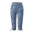 thumbnail image 3 of Womens Relaxed Fit Cargo Pants by Generic XL Solid Black Casual Capris, Drawstring, Cropped, Lightweight, 1 Count, 3 of 4