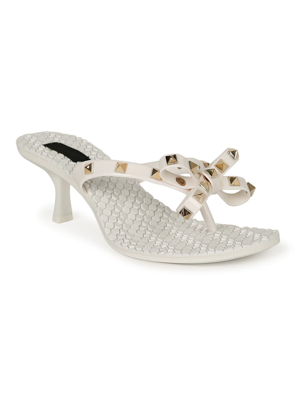 kitten heel jelly flip flops