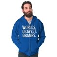 thumbnail image 5 of Worlds Okayest Gramps Relative Family Zip Hoodie Sweatshirt Men Brisco Brands M, 5 of 5