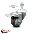 thumbnail image 2 of 3 Inch Thermoplastic Rubber Swivel ½ Inch Stem Caster with Total Lock Brake SCC, 2 of 2
