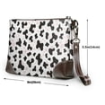 thumbnail image 2 of Leather Clutch 8 X 5. 5 In Wrist Strap And Hand Bag Easy To Carry Lightweight Waterproof And Durable Simple Cow-Print Pattern1_1, 2 of 6
