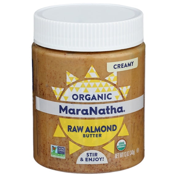 Maranatha Nut Butter Almond Raw Organic 12 oz (Pack of 6)