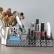thumbnail image 2 of GOOHOCHY Organizador de maquillaje de tocador, contenedor de algodón acrílico redondo, organizador de baño dividido, contenedores para cosméticos, brochas de maquillaje, soporte para lápiz labial, 2 of 8