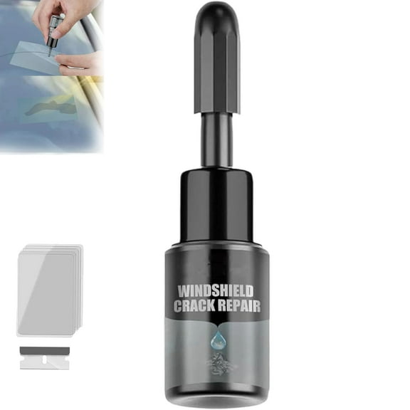 Crackfix Pro Kit,0.71oz Windshield Crack Repair kit,Repair Fluid Quick Fix for Chips, Cracks,Star-Shaped Crack,Car Glass Repairs Without Stress