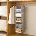 thumbnail image 3 of Boreal Craft Extra Large Load Bearing Non Woven Fabric Wardrobe Storage Hanging Bag Layer Clothing Bra Hanging Bag Bag Storage Fabric Hanging Rack for Storage Cubes, 3 of 4