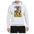 thumbnail image 2 of Wild Bobby, German Shepherd Dog Animal Pet Lover, Dog Lover, Unisex Graphic Hoodie Sweatshirt, White, 3XL, 2 of 3
