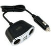 EZOPower 2-Port Car Cigarette Lighter Socket with 2 USB Charging Ports