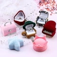 thumbnail image 3 of Velvet Jewelry Box Wedding Ring Box For Earrings Necklace Bracelet Gift Box, 3 of 4