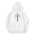 thumbnail image 4 of TrendOFT Cute Bow Graphic Hoodies for Women Oversized Pretty Sweatshirt for Teen Girls Y2K Long Sleeve Hooded Pullover Tops White XXL, 4 of 8