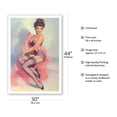 thumbnail image 2 of Pretty in Pink - Vintage Pin Up Girl Print by William Medcalf c.1955 - Fine Art Matte Paper Print (Unframed) 30x44in, 2 of 4