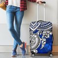 thumbnail image 1 of Tonga Polynesian Luggage Cover - Blue Turtle, 1 of 3