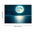 thumbnail image 3 of RKSupls Tapestry Wall Hanging Art, Full Moon Over Ocean at Night Tapestry Decoration for Daily Bedroom, Dorm, Living Room, Apartment Hallway Home Decor, 3 of 5