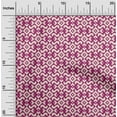 thumbnail image 2 of oneOone Cotton Cambric Fuschia Pink Fabric Asian Block Print Geometric Quilting Supplies Print Sewing Fabric By The Yard 42 Inch Wide, 2 of 4