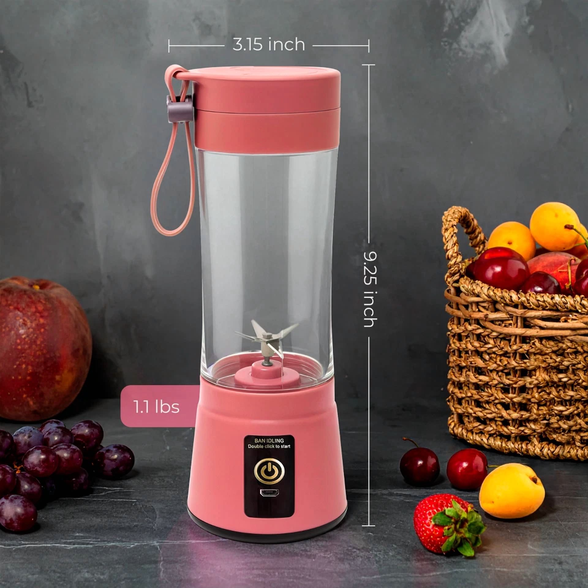 Portable Blender Personal Mini Mixer Protein Shakes Juicer Cup Usb Rechargeable