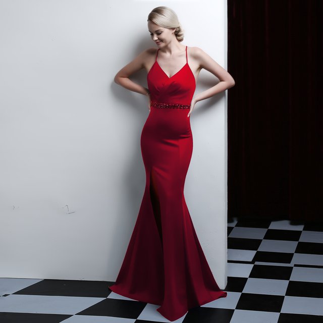 Vestido de fiesta ajustado y sexy Vestido de noche ajustado para anfitrión de reunión anual de caderas estrechas