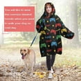 thumbnail image 4 of Wearable Oversized Blanket,Multicolor Controllers Games Icons Black Pattern Wearable Blanket Hoodie for Adults,Cozy Hooded Blankets with Super Pockets,Super Warm Fuzzy Pullover for Women & Men, 4 of 6