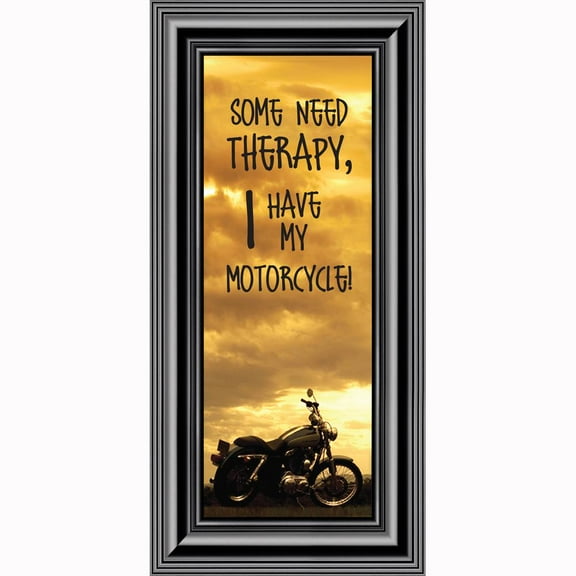Some Need Therapy, Gifts for Motorcycle Riders, Motorcycle Picture Frame, 6x12 7869