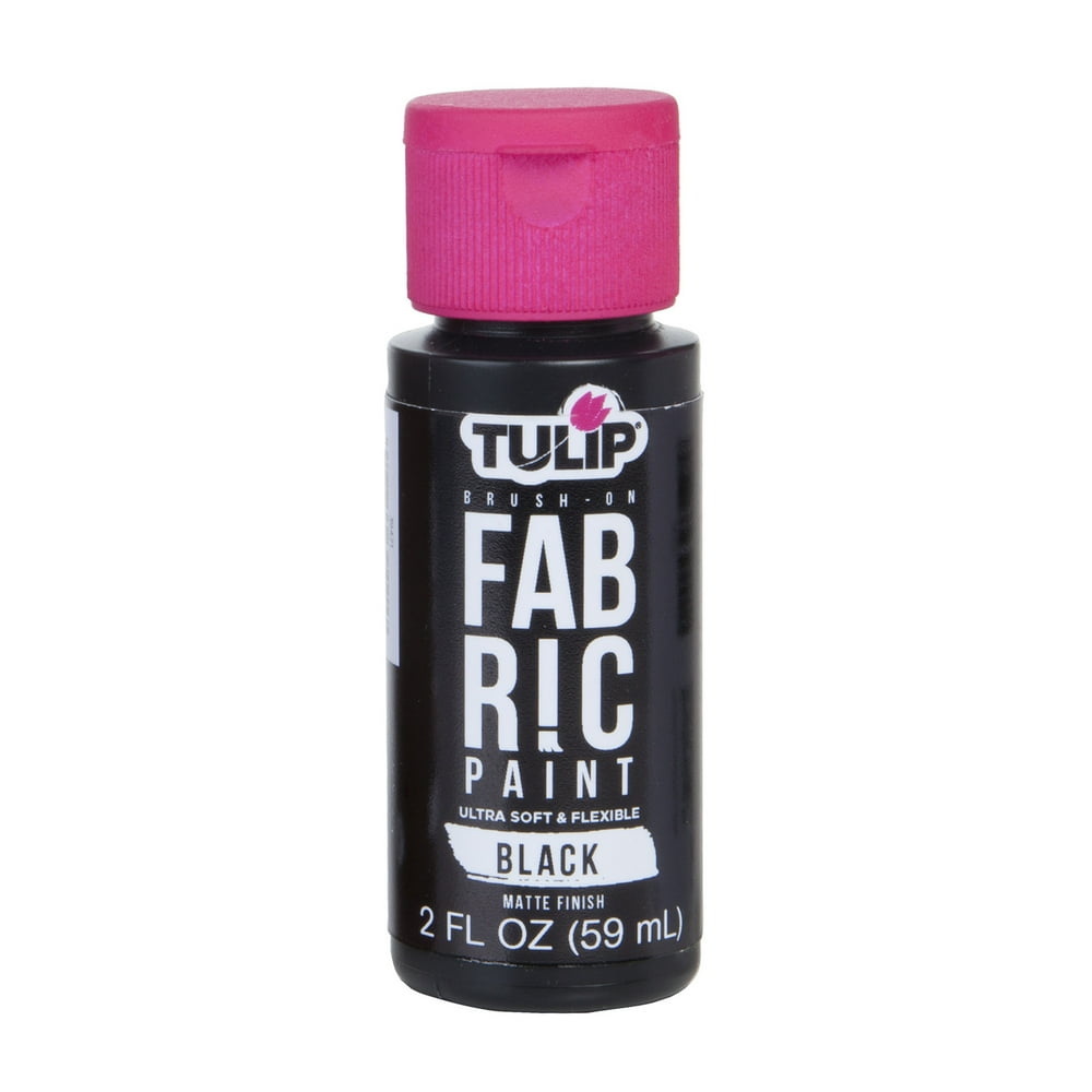 Tulip BrushOn Fabric Paint 2 fl oz Black, Ultra Soft & Flexible