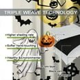 thumbnail image 6 of Halloween Curtains for Living Room Funny Pumpkins Bats Spider Web Horror Forest Printed Blackout Rod Pocket Window Drapes for Bedroom Kitchen Halloween Decor W52 xL84(Blackout, 6 of 6