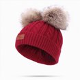 thumbnail image 6 of 1-4 Years Toddler Kids Beanie Winter Hats Warm Knit Cute Hat with Pom-Pom for Little Kids Daily Outdoor, 6 of 9