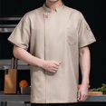 thumbnail image 2 of Fashion Creative Chef Clothing Baking Work Clothes Long Sleeve Terylene Hotel Smil E Chef Uniform Short Sleeve Men Breathable FWZ, 2 of 5