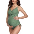 thumbnail image 2 of Maillot de Bain Séparé de Maternité pour Femmes, Ensemble de Plage Extensible d'Été, 2 of 5