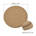 thumbnail image 2 of Uxcell 100mm(3.94") Round Coasters 10mm Thick Cork Cup Mat Pad Round Edge 12 Pack, 2 of 5