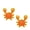 Orange, variant on Duraforce Crab Blue Green Durable Woven Mesh Fiber Squeaky Dog Toy