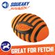 thumbnail image 3 of Pelota de fútbol de goma para perros Nerf con chirriador en espiral, naranja, 3 of 4