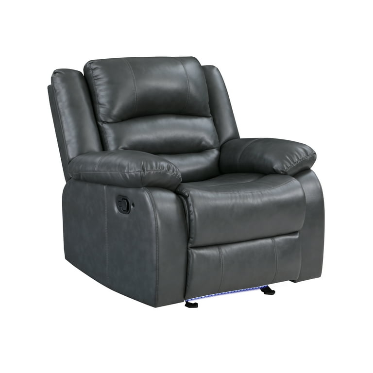 Walmart black leather recliner deals