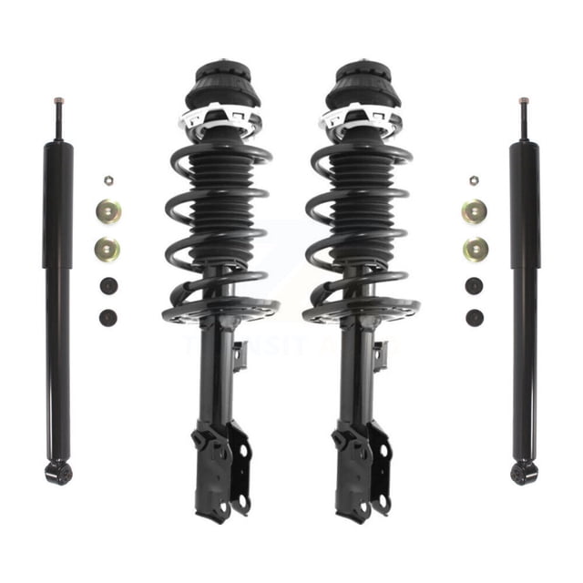 Transit Auto Front Rear Complete Suspension Shocks Strut and Coil Spring Mount Assemblies Kit for Car 2007-2008 Honda Fit - Left Right Side (Driver Passenger) K78M-100105
