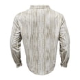 thumbnail image 6 of Mens Corduroy-Shirts with Pocket Long Sleeve Button-Down Collar Tshirts Shirt Trendy Stripe Printed Slim Vintage Cowboys Going-Out Tops, 6 of 7