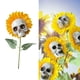thumbnail image 2 of Girasol de cabeza de calavera Cabeza De Calavera De Girasol De Halloween Decoración De Jardín Estatuas Adornos De Una Sola Cabeza B Magideal Girasol de cabeza de calavera, 2 of 6