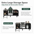 thumbnail image 6 of DTTRA 72.4" Outdoor Grill Cart for Kamado & Green Egg, Fold-Out Table, Black, 6 of 10