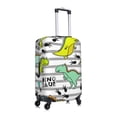 thumbnail image 3 of Bixox Washable Funny Dinosaurs on Stripes Printed Luggage Cover, Fashion Suitcase Protector Fits for Large luggage, 3 of 8