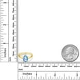 thumbnail image 3 of Gem Stone King 1.80 Ct Oval Millennium Blue Mystic Quartz 10K Yellow Gold Ring, 3 of 4