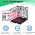 thumbnail image 3 of BestPet Dog Crate 18" Foldable Metal Kennel,Secure Slide-Bolt Latches, Leakproof Tray Portable Dog Cage for Small Breeds for Travel, Indoor & Outdoor Use,Black, 3 of 6