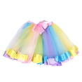 thumbnail image 1 of KAKOWELY Falda de tul de Pascua para niñas, falda de princesa abullonada, falda de fiesta, falda de tul colorida, falda multicolor para niñas, 1 of 5