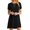 Black, variant on Women Summer Casual T Shirt Dresses A Line Swing Simple Multicolor Mini Dress