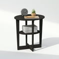 thumbnail image 5 of Furinno Tidur Oval Nightstand, Bedside Table with Open Shleves, Walnut, 5 of 6