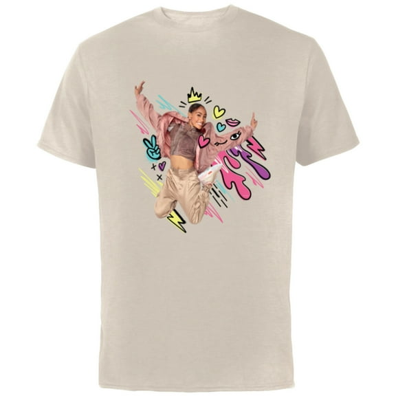 Disney Sneakerella El and Kira King Jump - Short Sleeve Cotton T-Shirt for Adults - Customized-Natural